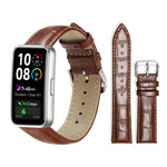 xDfind Bamboo Texture Pin Buckle Leather Watch Band, For Huawei Watch Fit 5 / Fit 5 Pro 20mm, For Huawei Band 10 / 9 / 8 14mm, For Huawei Watch D2 22mm