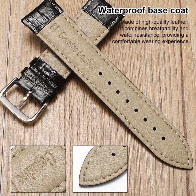 xDfind Bamboo Texture Pin Buckle Leather Watch Band, For Huawei Watch Fit 5 / Fit 5 Pro 20mm, For Huawei Band 10 / 9 / 8 14mm, For Huawei Watch D2 22mm