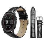 xDfind Bamboo Texture Pin Buckle Leather Watch Band, For Garmin Fenix 8/7X/6X/5X 26mm 22mm, For Garmin Fenix 8/7/6/5 22mm 20mm, For Garmin Fenix 8/7S/6S/5S 20mm 18mm, For Garmin Forerunner 45/45S/Swim2 18mm                                              ...