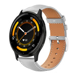 xDfind Flat Head Black Shark Fine Grain Leather Watch Band, 20mm For Garmin GarminMove Sport / vivoactive5/3, 22mm For Garmin Venu 3 / vivoactive4, 20mm For Garmin venu 2 / venu / Sq2 / Sq