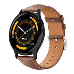 xDfind Flat Head Black Shark Fine Grain Leather Watch Band, 20mm For Garmin GarminMove Sport / vivoactive5/3, 22mm For Garmin Venu 3 / vivoactive4, 20mm For Garmin venu 2 / venu / Sq2 / Sq