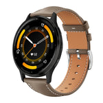 xDfind Flat Head Black Shark Fine Grain Leather Watch Band, 20mm For Garmin GarminMove Sport / vivoactive5/3, 22mm For Garmin Venu 3 / vivoactive4, 20mm For Garmin venu 2 / venu / Sq2 / Sq