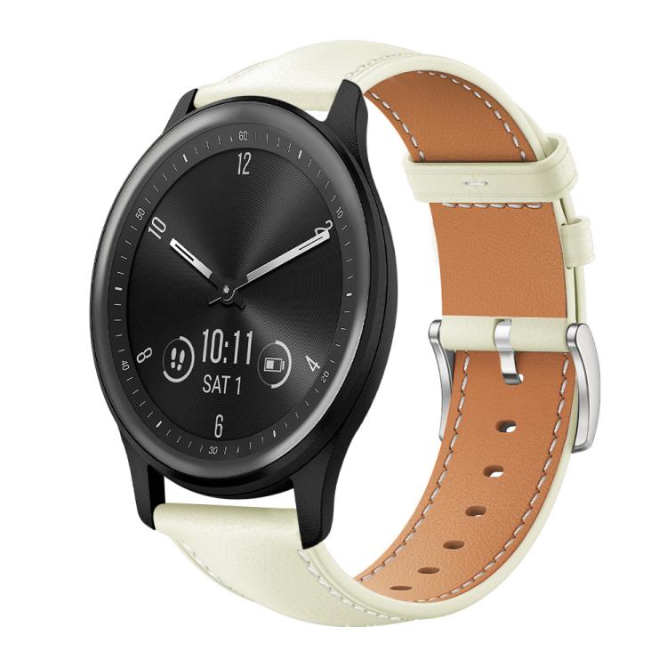 xDfind Flat Head Black Shark Fine Grain Leather Watch Band, 20mm For Garmin GarminMove Sport / vivoactive5/3, 22mm For Garmin Venu 3 / vivoactive4, 20mm For Garmin venu 2 / venu / Sq2 / Sq