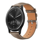 xDfind Flat Head Black Shark Fine Grain Leather Watch Band, 20mm For Garmin GarminMove Sport / vivoactive5/3, 22mm For Garmin Venu 3 / vivoactive4, 20mm For Garmin venu 2 / venu / Sq2 / Sq