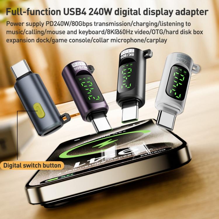 240W Type-C to Type-C Digital Display Adapter with Switch