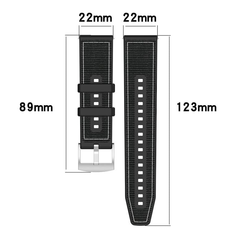 xDfind Hybrid Nylon Braid Silicone Watch Band, 22mm For Xiaomi Watch S3 / 2 Pro / S2 / S1, 22mm For Xiaomi Haylou?Watch S001 / LS02 Pro, 20mm For Xiaomi Haylou RS4 Plus LS11 / LS12