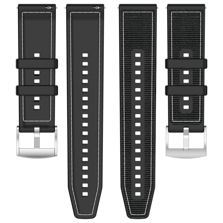 xDfind Hybrid Nylon Braid Silicone Watch Band, For Garmin Fenix 8/7X/6X/5X 26mm, For Garmin Fenix 8/7/6/5 22mm, For Garmin Forerunner 220/235/735/735XT 20mm, For Garmin Forerunner 35/30/35J 20mm