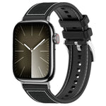 xDfind 하이브리드 나일론 꼬임 실리콘 시계줄, 애플 워치 42 / 44 / 45 / 46 / 49mm 22mm용, 애플 워치 38 / 40 / 41 / S10 42mm 20mm용