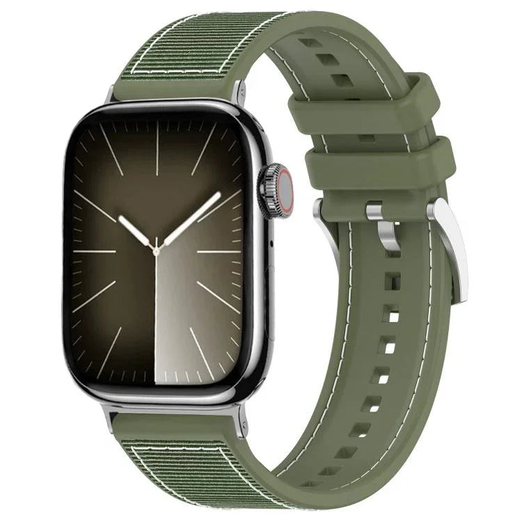 xDfind 하이브리드 나일론 꼬임 실리콘 시계줄, 애플 워치 42 / 44 / 45 / 46 / 49mm 22mm용, 애플 워치 38 / 40 / 41 / S10 42mm 20mm용