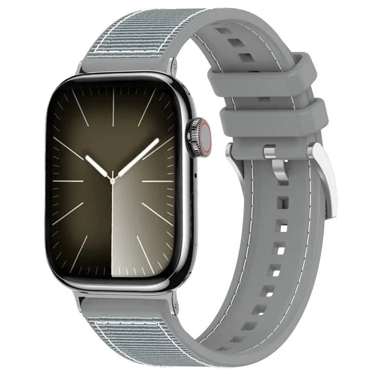 xDfind 하이브리드 나일론 꼬임 실리콘 시계줄, 애플 워치 42 / 44 / 45 / 46 / 49mm 22mm용, 애플 워치 38 / 40 / 41 / S10 42mm 20mm용