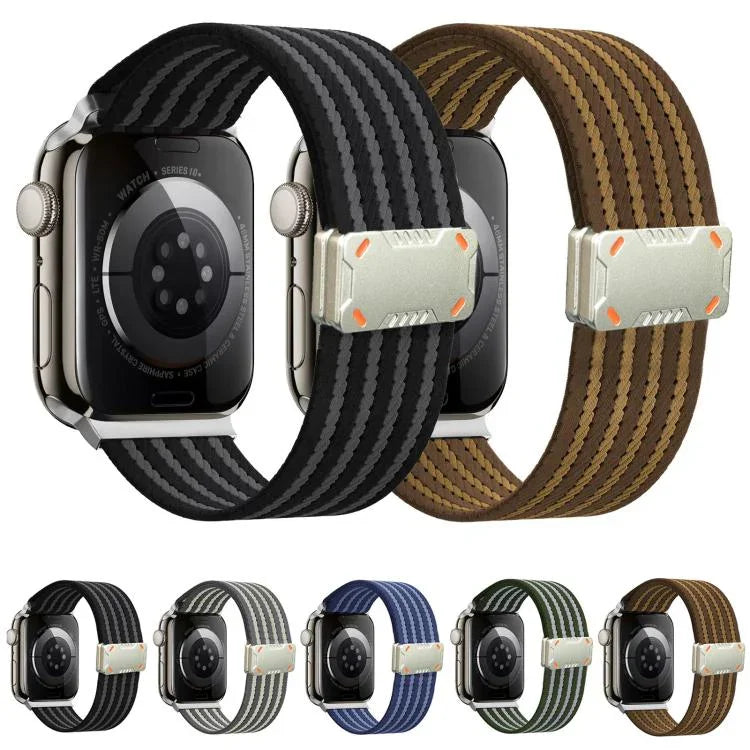 메카 아머 자석 버클 나일론 시계줄, 애플 워치 46mm / 49mm / 45mm / 44mm용, 애플 워치 42mm / 41mm / 40mm / 38mm용