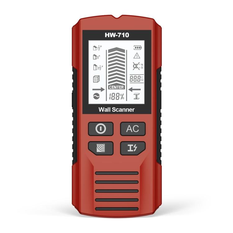 HW-710 5-in-1 벽 스캐너 금속 탐지기 스터드 파인더 측정기