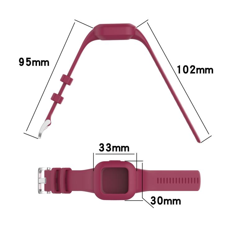 xDfind Silver Steel Buckle Solid Color Silicone Watch Band, For GarminFit JR3 / Garmin Vivofit JR 3