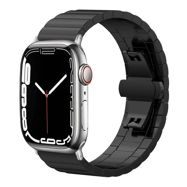 xDfind 원비즈 대나무 솔리드 스테인리스 스틸 시계줄, 애플 워치 42 / 44 / 45 / 46 / 49mm 22mm용, 애플 워치 38 / 40 / 41 / S10 42mm 20mm용