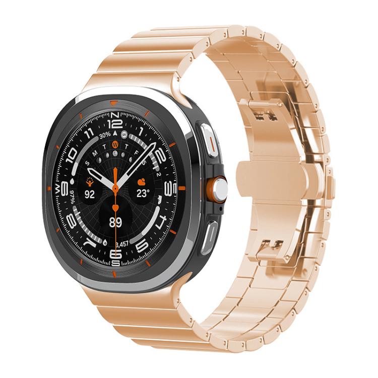 xDfind One-bead Bamboo Solid Stainless Steel Watch Band, For Galaxy Watch9 / 8 / 8 Classic 22mm, For Samsung Galaxy Watch 7 / 6 / 5 / FE 20mm, For Samsung Galaxy Fit3 SM-R390 18mm