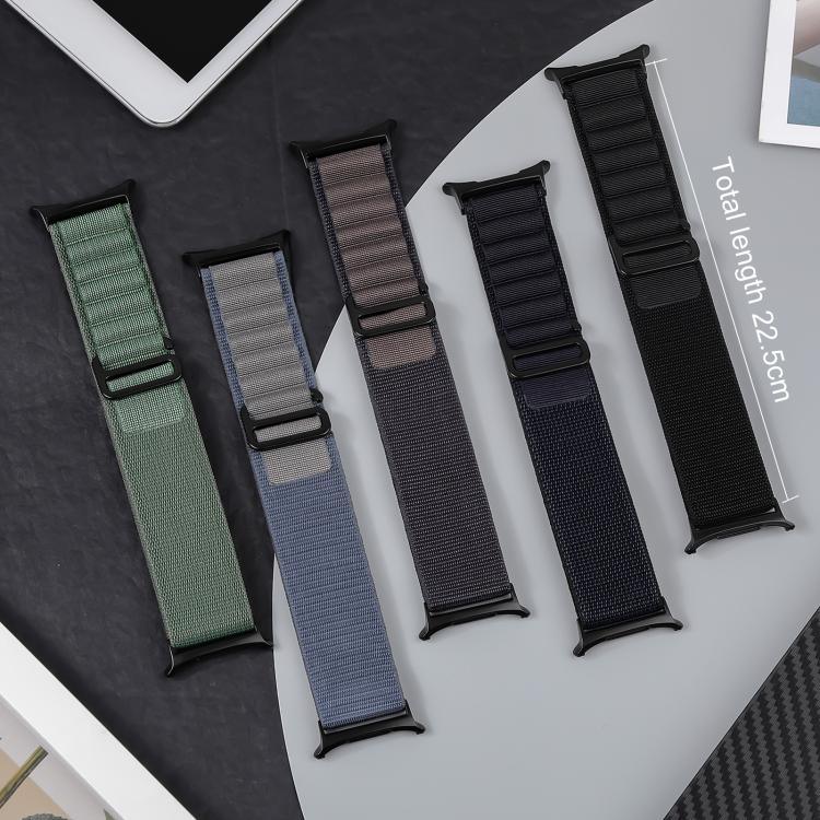 xDfind 블랙 버클 루프 나일론 시계 밴드, 삼성 갤럭시 워치 울트라 47mm / 울트라 2025, 삼성 갤럭시 워치8 / 8 클래식용