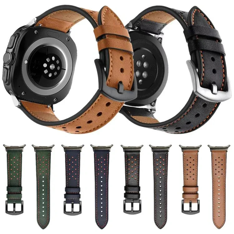 홀 레트로 가죽 시계 밴드, 삼성 갤럭시 워치 울트라 47mm / 울트라 2025용