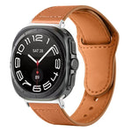 Rivet Reverse Buckle Leather Watch Band, For Samsung Galaxy Watch Ultra 47mm / Ultra 2025