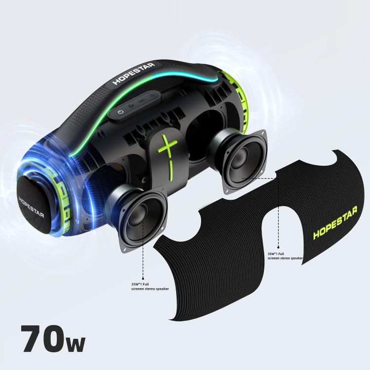 HOPESTAR H85 70W 야외 휴대용 방수 블루투스 스피커, TF / AUX / USB 지원