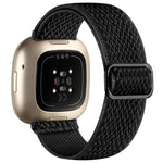 xDfind Wavy Nylon Braided Stretch Watch Band with Adjustment Buckle, For Fitbit Versa 4 / 3 / Sense2 / 1