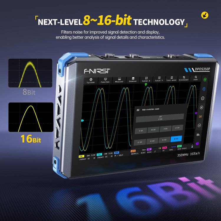 FNIRSI DPOS350P 4-in-1 7인치 IPS HD 터치 스크린 350M 태블릿 오실로스코프, DPOS350P(US 플러그), DPOS350P(EU 플러그)
