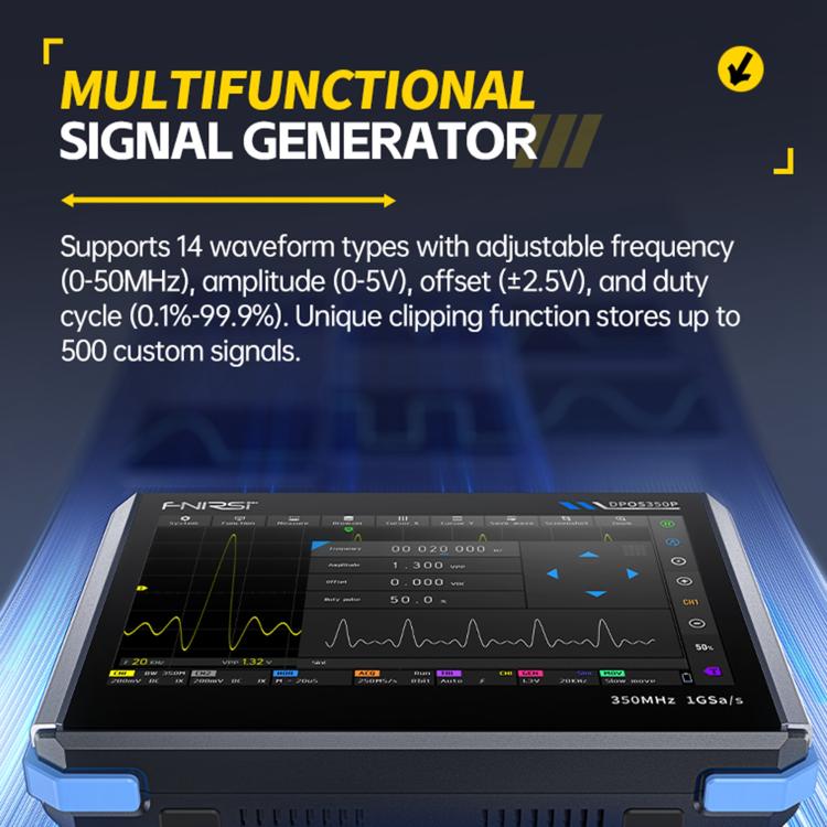 FNIRSI DPOS350P 4-in-1 7인치 IPS HD 터치 스크린 350M 태블릿 오실로스코프, DPOS350P(US 플러그), DPOS350P(EU 플러그)