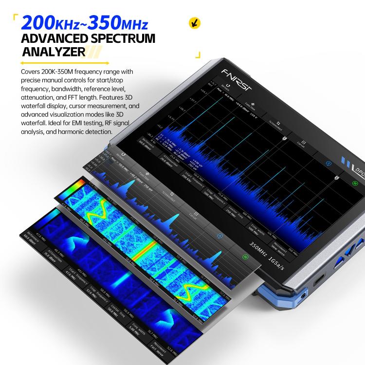 FNIRSI DPOS350P 4-in-1 7인치 IPS HD 터치 스크린 350M 태블릿 오실로스코프, DPOS350P(US 플러그), DPOS350P(EU 플러그)