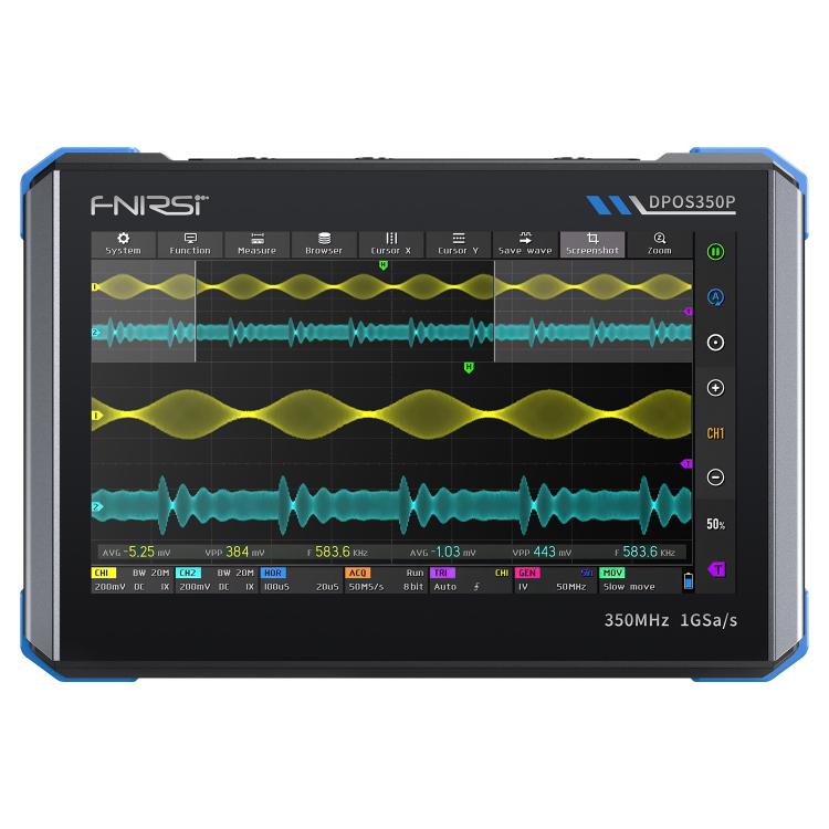 FNIRSI DPOS350P 4-in-1 7인치 IPS HD 터치 스크린 350M 태블릿 오실로스코프, DPOS350P(US 플러그), DPOS350P(EU 플러그)