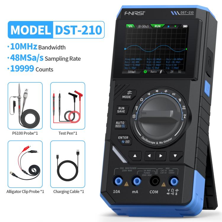FNIRSI DST210 3-in-1 디지털 멀티미터 오실로스코프, DST210