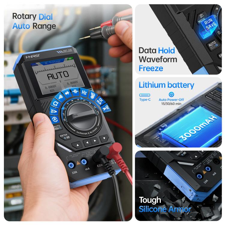 FNIRSI DST210 3-in-1 디지털 멀티미터 오실로스코프, DST210