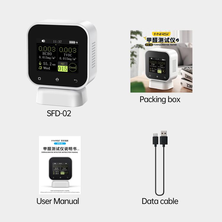 FNIRSI SFD-02 4-in-1 실내 공기질 모니터