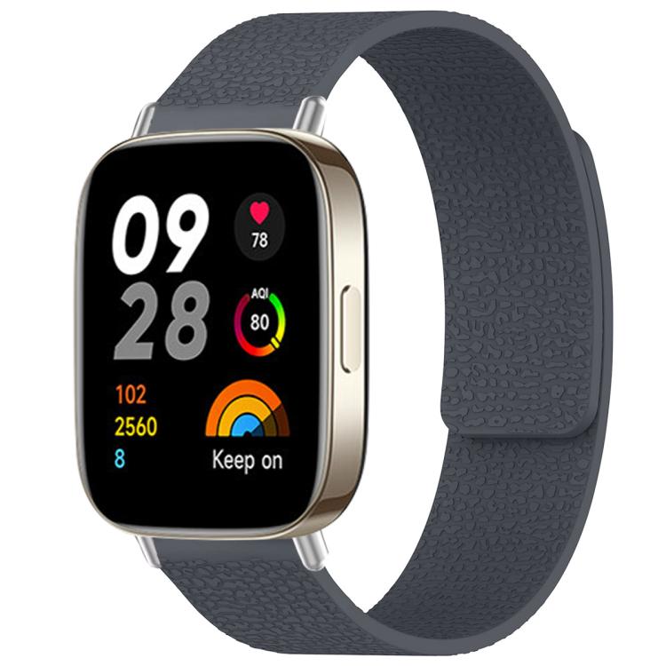 xDfind Litchi Texture Magnetic Silicone Watch Band, For Xiaomi Band 10 Pro/9 Pro/Redmi Watch 6/5/4, For Xiaomi Smart Bnad 10 / 9 / 8, For Redmi Watch 3 Active/Watch 3 Lite, For Redmi Watch 3