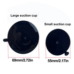 15-16mm 볼 헤드용 유리 타일 흡착 컵 브래킷 베이스, 55mm, 70mm 검정 접착제