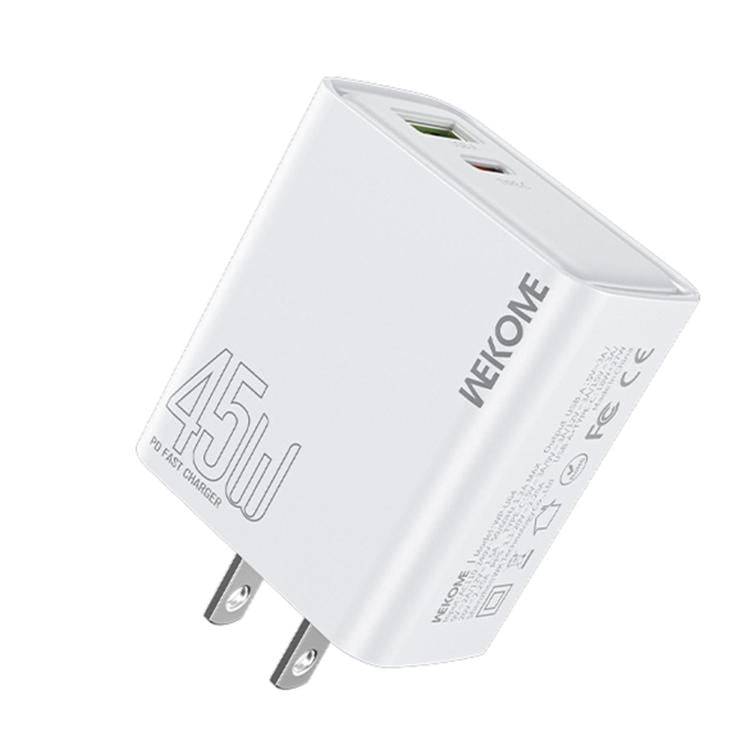 WK WP-U64 45W Kinkong Flash Charge USB+Type-C Port Fast Charger, EU Plug, UK Plug, US Plug