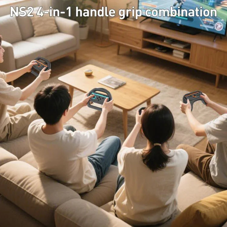 닌텐도 스위치 2용 iPlay HBS-2870 4-in-1 컨트롤러 그립 스티어링 휠 조합