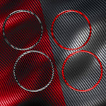 2pcs/Set Carbon Fiber Car AC Two Sides Air Outlet Decorative Sticker for SEAT Leon 2005-2012, Left and Right Driver, AC Two Sides Air Outle