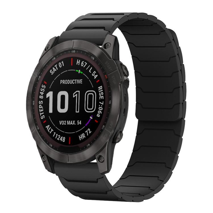 xDfind Magnetic Silicone Watch Band, For Garmin Fenix 8/7X/6X/5X 26mm, For Garmin Fenix 8/7/6/5 22mm, For Garmin Forerunner 35/30/35J 20mm