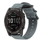 xDfind Ring Buckle Nylon Canvas Watch Band, For Garmin Fenix 8/7X/6X/5X 26mm, For Garmin Fenix 8/7/6/5 22mm, For Garmin Forerunner 235/220/620/630, For Garmin Forerunner 35 / 30 / 35J