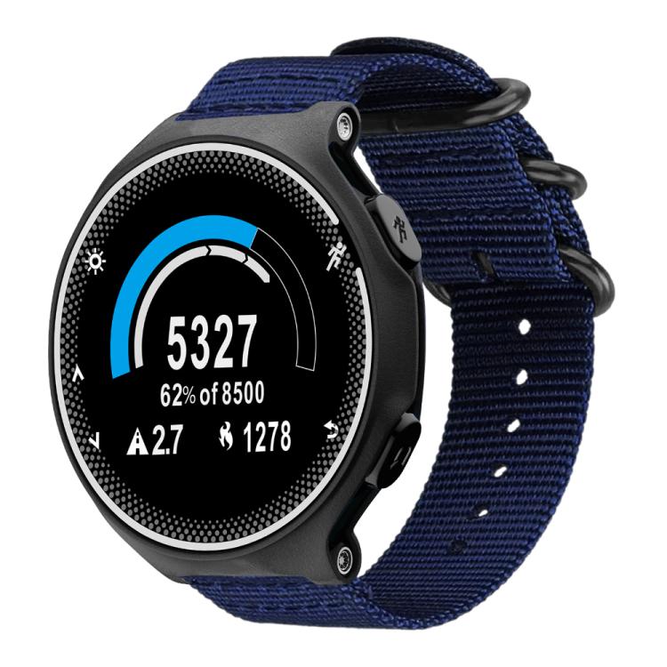 xDfind Ring Buckle Nylon Canvas Watch Band, For Garmin Fenix 8/7X/6X/5X 26mm, For Garmin Fenix 8/7/6/5 22mm, For Garmin Forerunner 235/220/620/630, For Garmin Forerunner 35 / 30 / 35J