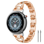 xDfind X-Shaped Single Row Diamond Metal Watch Band, 22mm, 20mm, 18mm