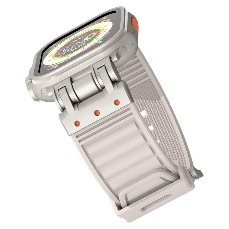 Mecha Stripe Texture Silicone Watch Band, For Apple Watch 46mm / 49mm / 45mm / 44mm