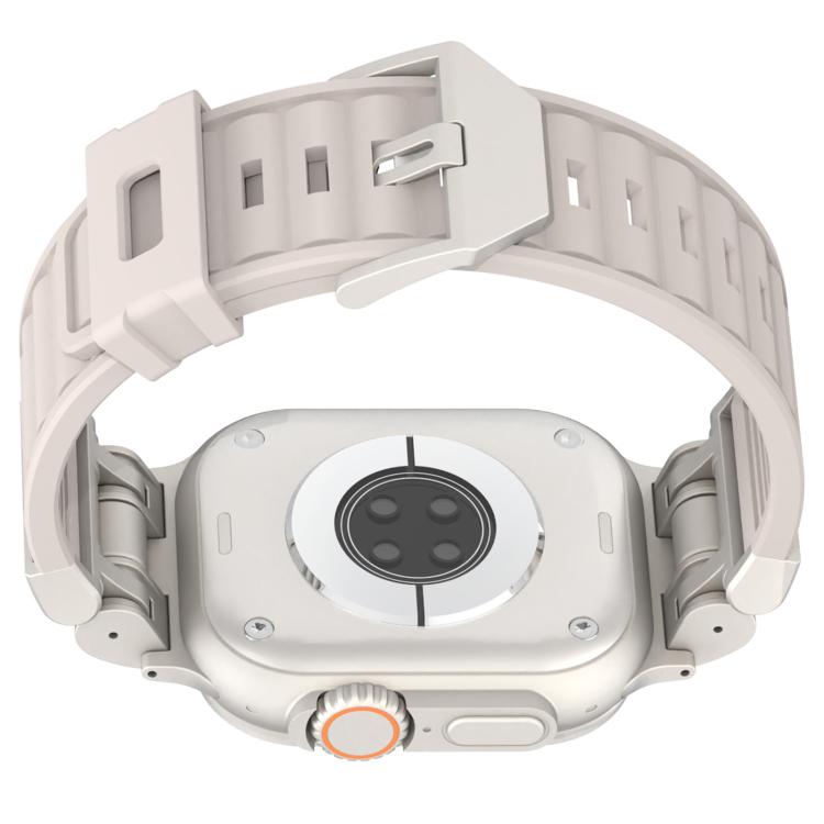 Mecha Stripe Texture Silicone Watch Band, For Apple Watch 46mm / 49mm / 45mm / 44mm