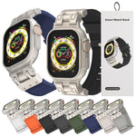 Mecha Stripe Texture Silicone Watch Band, For Apple Watch 46mm / 49mm / 45mm / 44mm