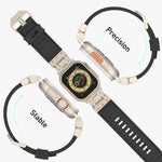 Mecha Stripe Texture Silicone Watch Band, For Apple Watch 46mm / 49mm / 45mm / 44mm