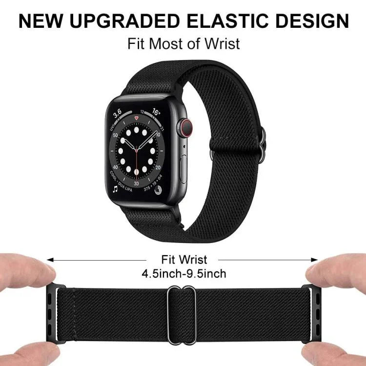 xDfind 조절 가능한 슬라이드 버클 탄성 나일론 시계줄, Apple Watch 42 / 44 / 45 / 46 / 49mm용, Apple Watch 38 / 40 / 41 / S10 42mm용
