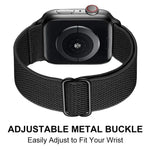 xDfind 조절 가능한 슬라이드 버클 탄성 나일론 시계줄, Apple Watch 42 / 44 / 45 / 46 / 49mm용, Apple Watch 38 / 40 / 41 / S10 42mm용
