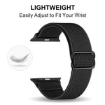 xDfind 조절 가능한 슬라이드 버클 탄성 나일론 시계줄, Apple Watch 42 / 44 / 45 / 46 / 49mm용, Apple Watch 38 / 40 / 41 / S10 42mm용