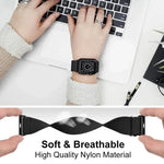 xDfind 조절 가능한 슬라이드 버클 탄성 나일론 시계줄, Apple Watch 42 / 44 / 45 / 46 / 49mm용, Apple Watch 38 / 40 / 41 / S10 42mm용