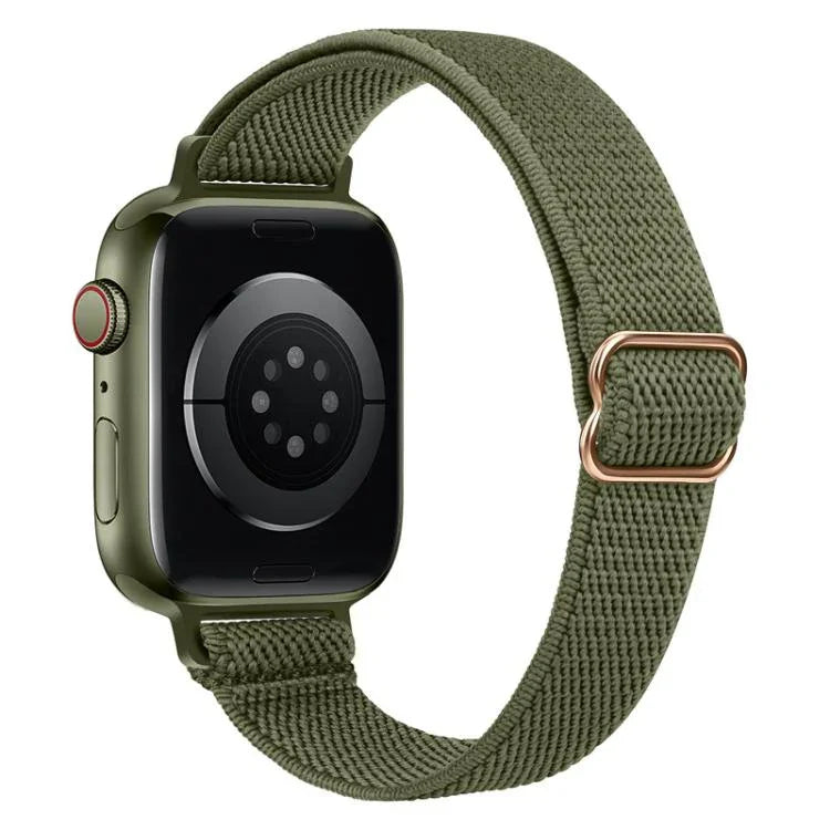 xDfind 사다리 버클 작은 허리 탄성 나일론 시계줄, Apple Watch 42 / 44 / 45 / 46 / 49mm용, Apple Watch 38 / 40 / 41 / S10 42mm용