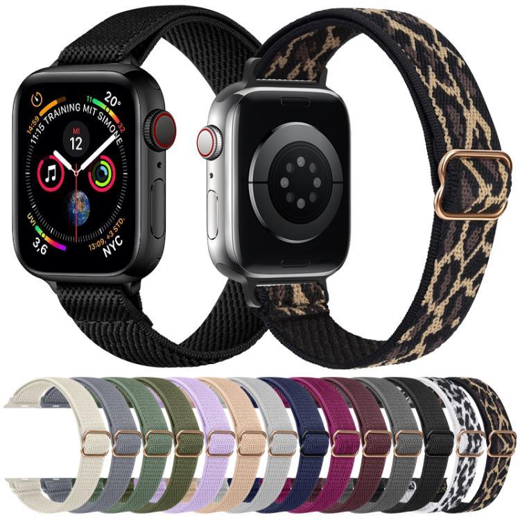 xDfind 사다리 버클 작은 허리 탄성 나일론 시계줄, Apple Watch 42 / 44 / 45 / 46 / 49mm용, Apple Watch 38 / 40 / 41 / S10 42mm용